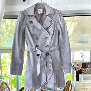 Candie's Gray Trench Coat with Belt